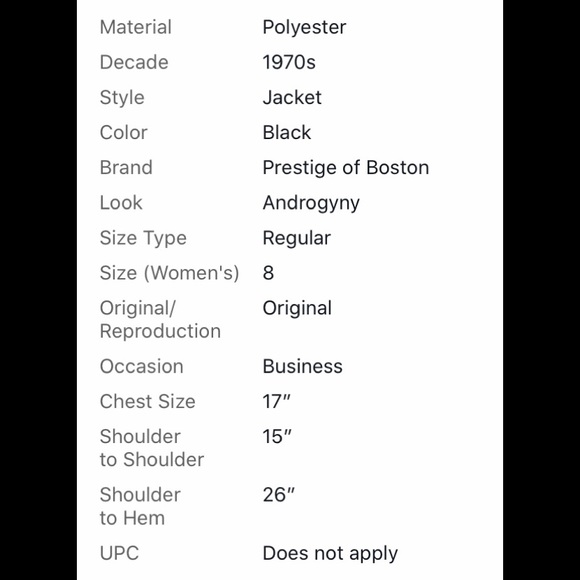 Vintage Ladies Black Blazer Jacket Suit Jacket EUC - Picture 5 of 5